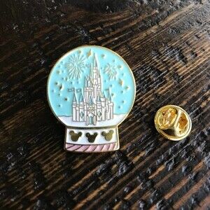 DISNEY Snow Globe Cinderella Snow White Castle Collectible Enamel Pin NEW! 748